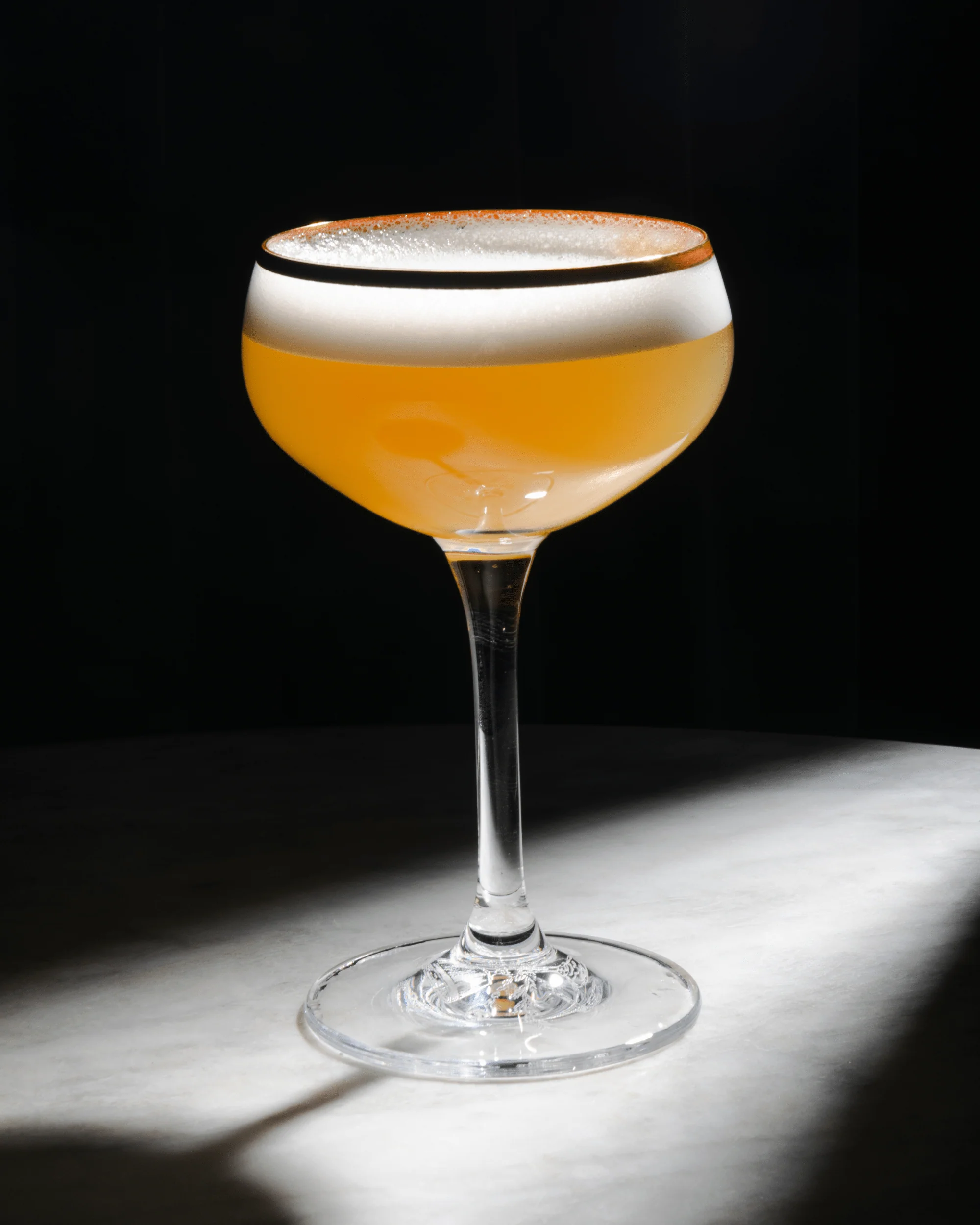 Gold Rim Cleo Coupe Glass - Image 3