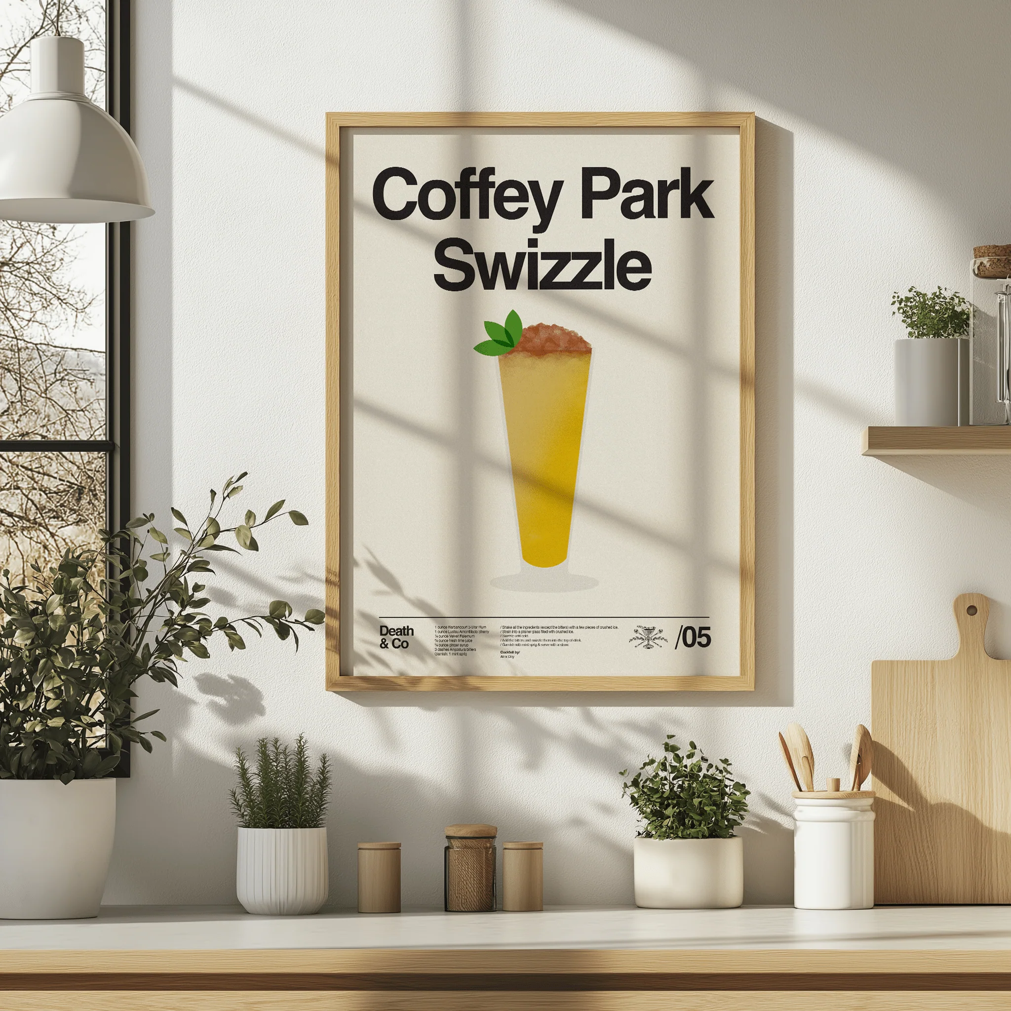 Death & Co x Sandgrain Studio Coffey Park Swizzle Poster - Image 3